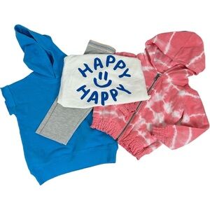 NEW Nordstorm Clothing Lot Hoodie Sweatshirt Leggings Size 3T 4 5 Tie Dye Set‎